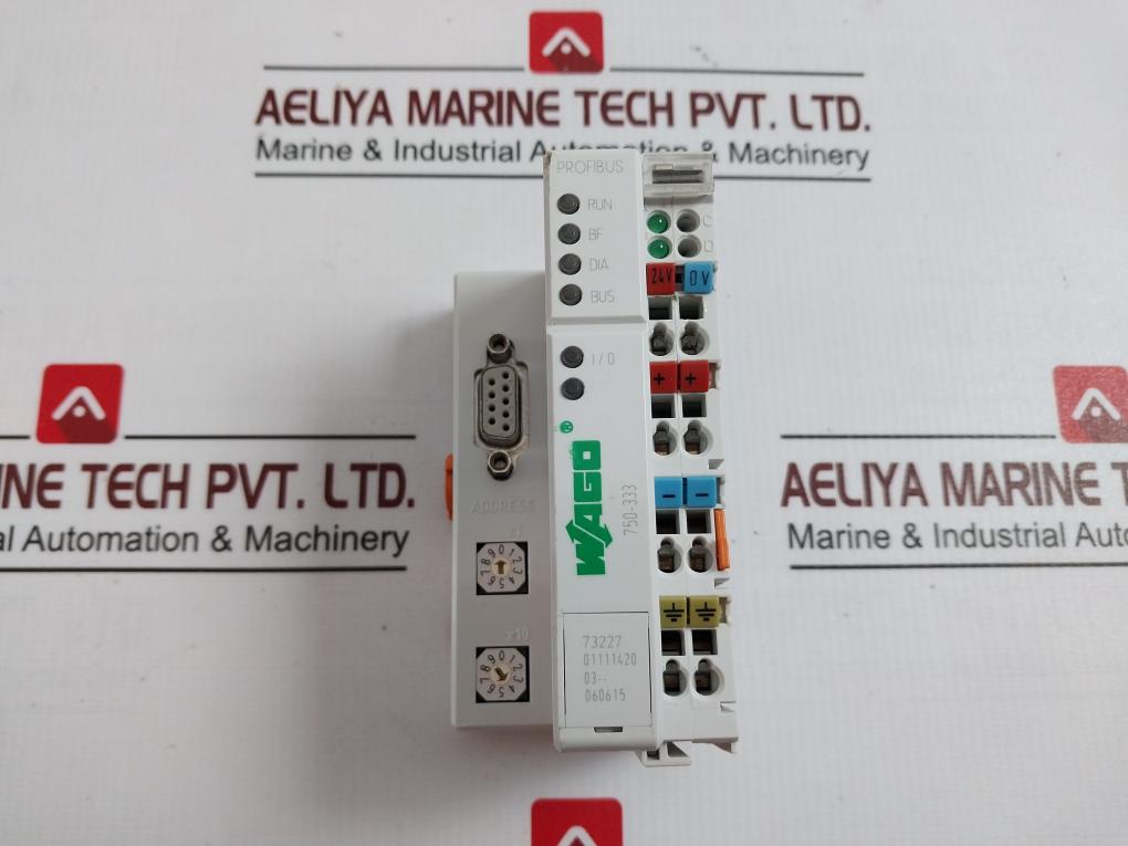 Wago 750-333 Fieldbus Coupler Profibus Dp 12Mbd/Dpv1 24V Dc, 55 C 