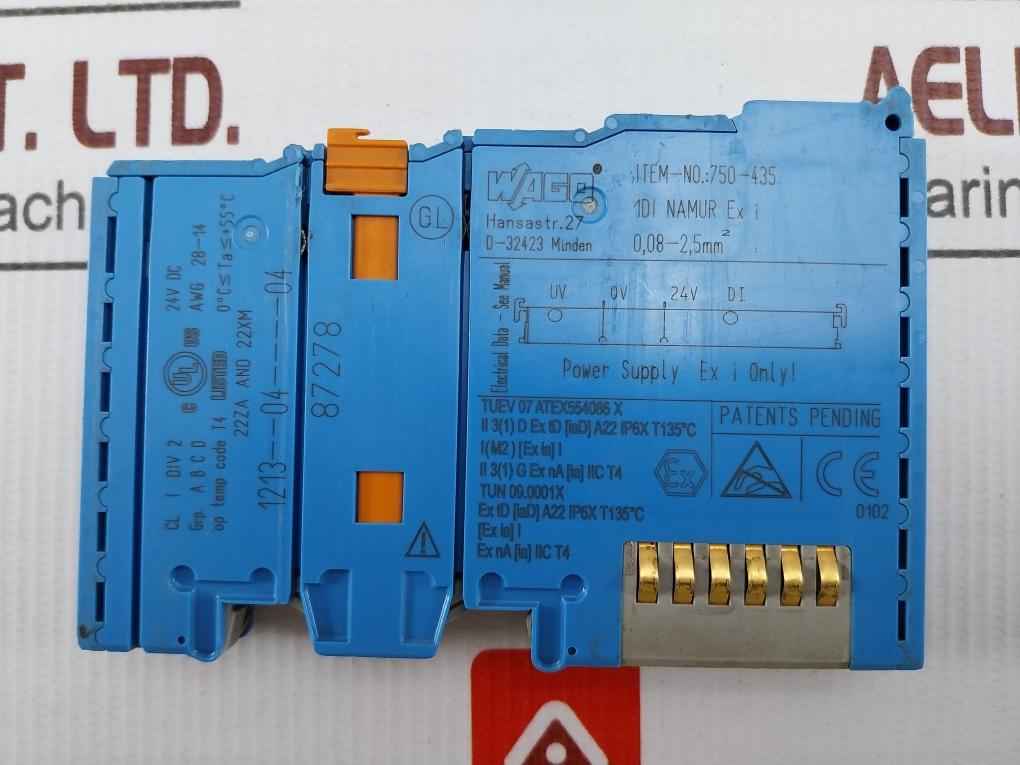 Wago 750-435 Digital Input Module 0c Ta +55c 24vdc Awg 28-14