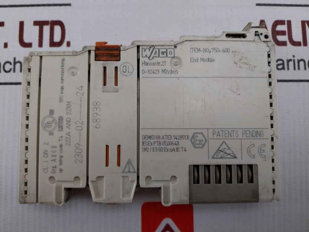 Wago 750-600 End Module 55c Demko 08 Atex 142851x