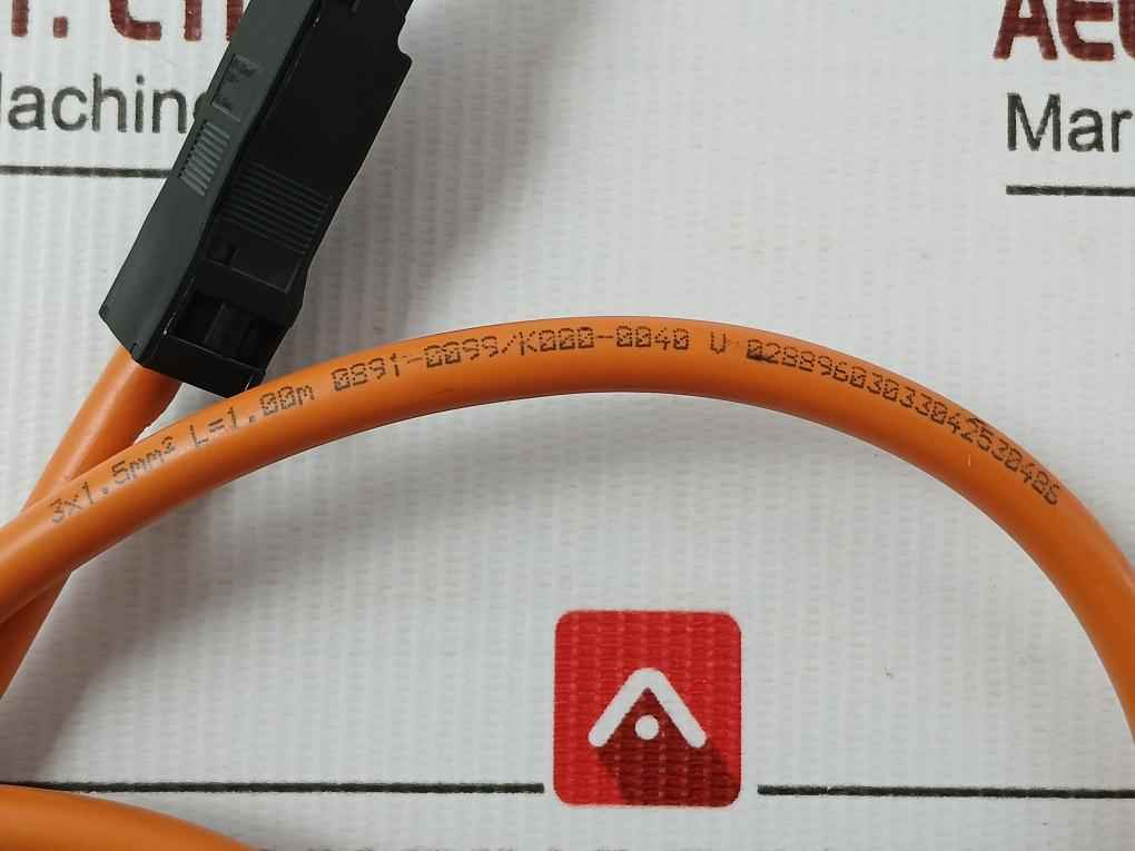 Wago Power Pluggable Connector Power Cable 1-meter 0891-0099/K000-0040 V