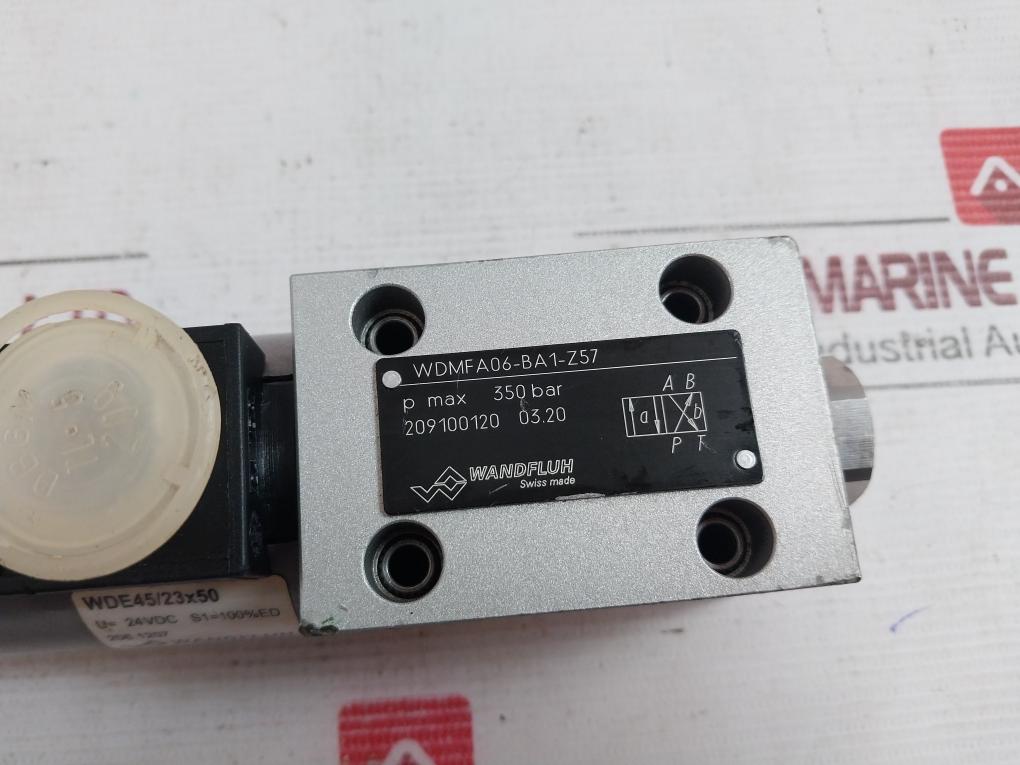 Wandfluh Wdmfa06-ba1-z57 Solenoid Operated Spool Valve Wde45/23X50 350 Bar 24Vdc