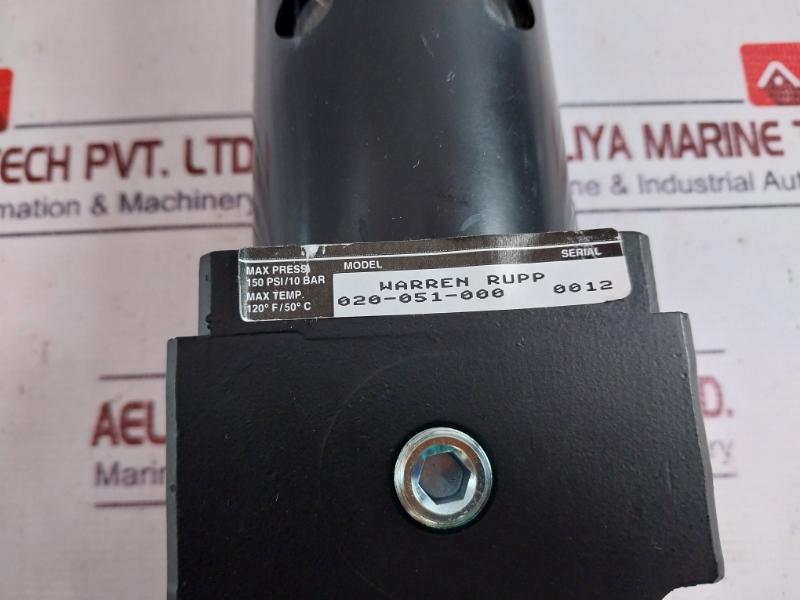 Warren Rupp 020-051-000 Filter/Regulator 150 Psi/10 Bar