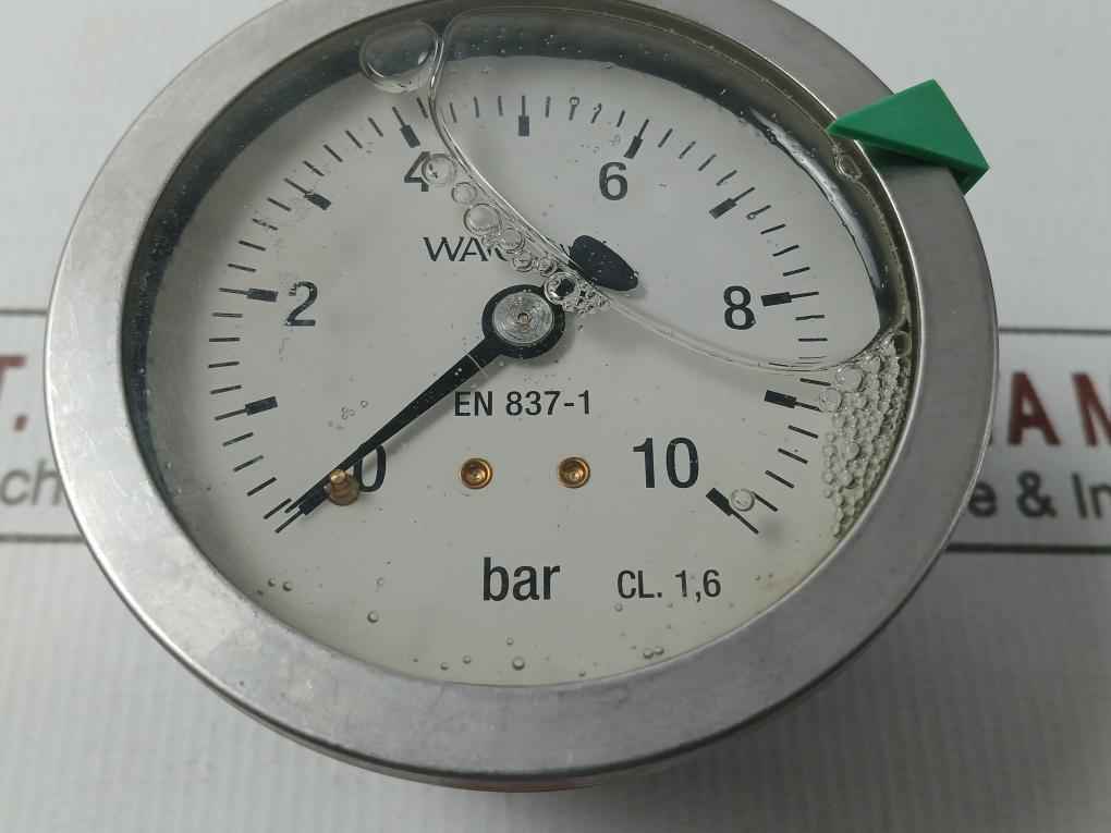 Wartsila En 837-1 Bourdon Tube Pressure Gauge 0-10 Bar
