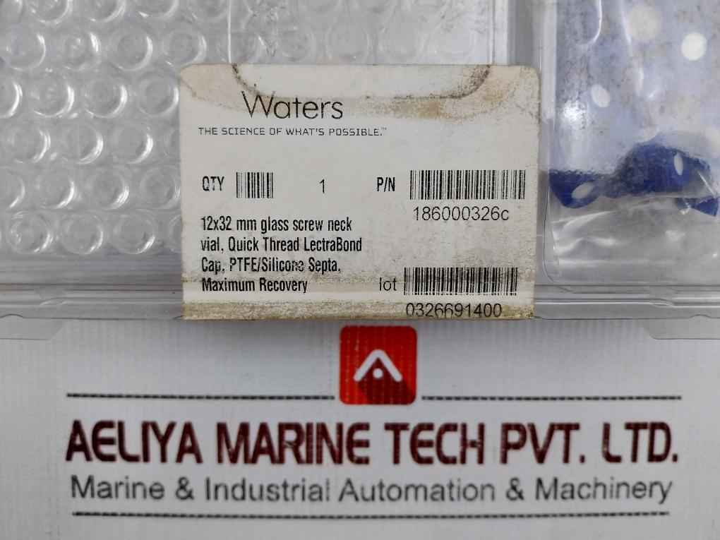 Waters 186000326C Clear Glass Screw Neck Vial With Cap 12X32 Mm (1 Box = 100Pcs)