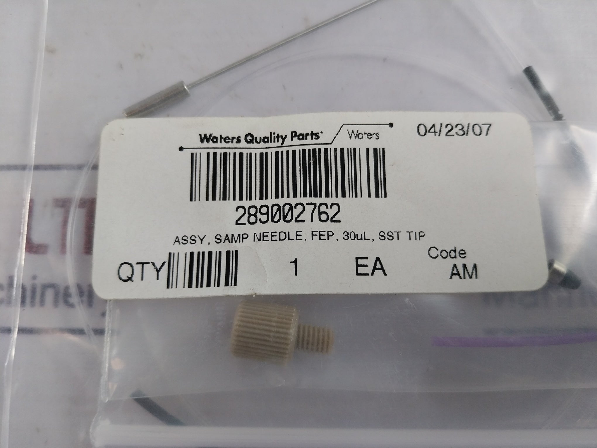 Waters 289002762 Sample Needle Fep 30Ul Stainless Steel Tip Assembly
