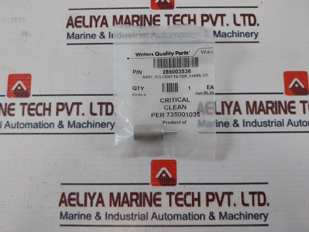 Waters Assy, Solvent Filter, 316Ss, Cc 289003536