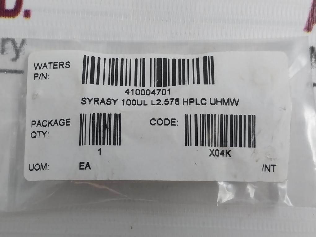 Waters 410004701 Syrasy 100Ul L2.576 Hplc Uhmw X04K