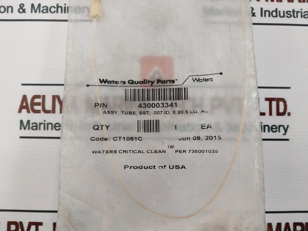 Waters 430003341 Sst Tube Assy .007 Id, X 20.5 Lg Au