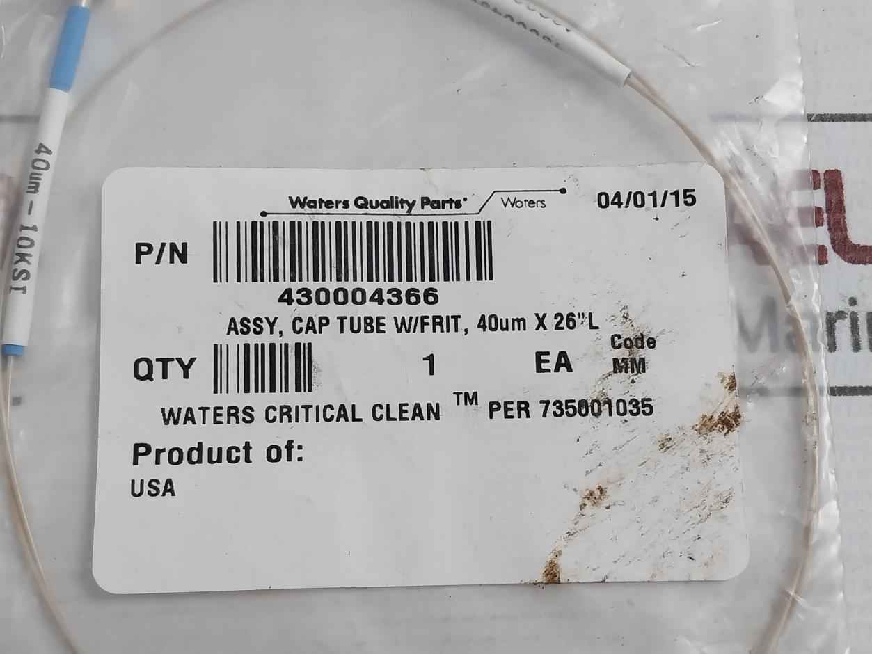 Waters 430004366 Tubing Assembly Capillary With Frit 40Um X 26"L