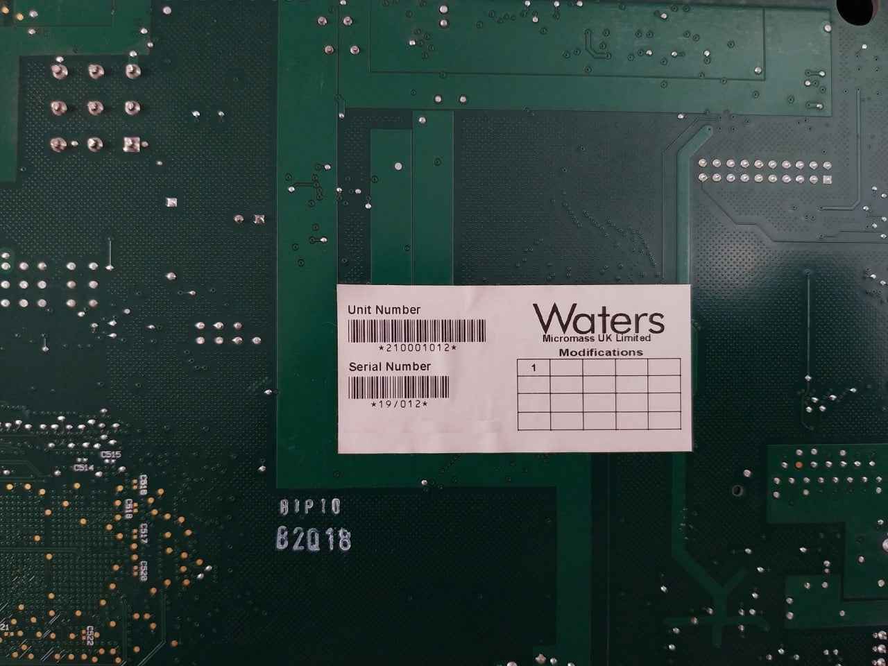 Waters 510000783 Mother Board Rev C 34099-0000-92-2