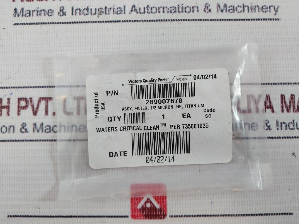Waters 700009010/ 289007678 ½ Micron Hp Titanium Inert Filter Assy