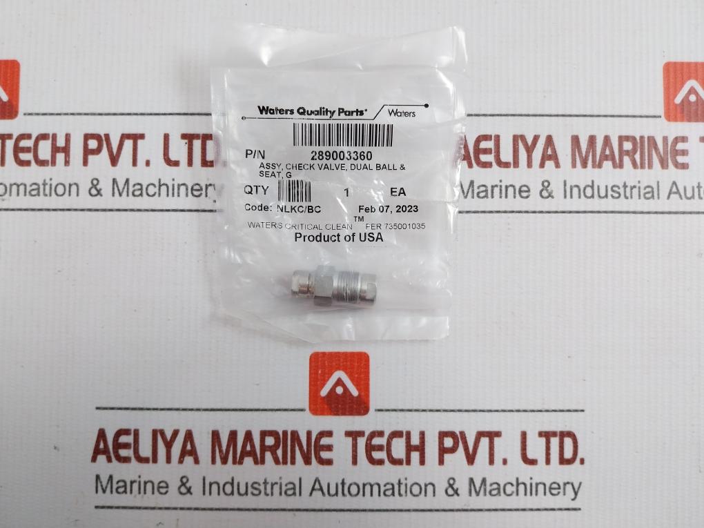 Waters Assembly Check Valve 289003360