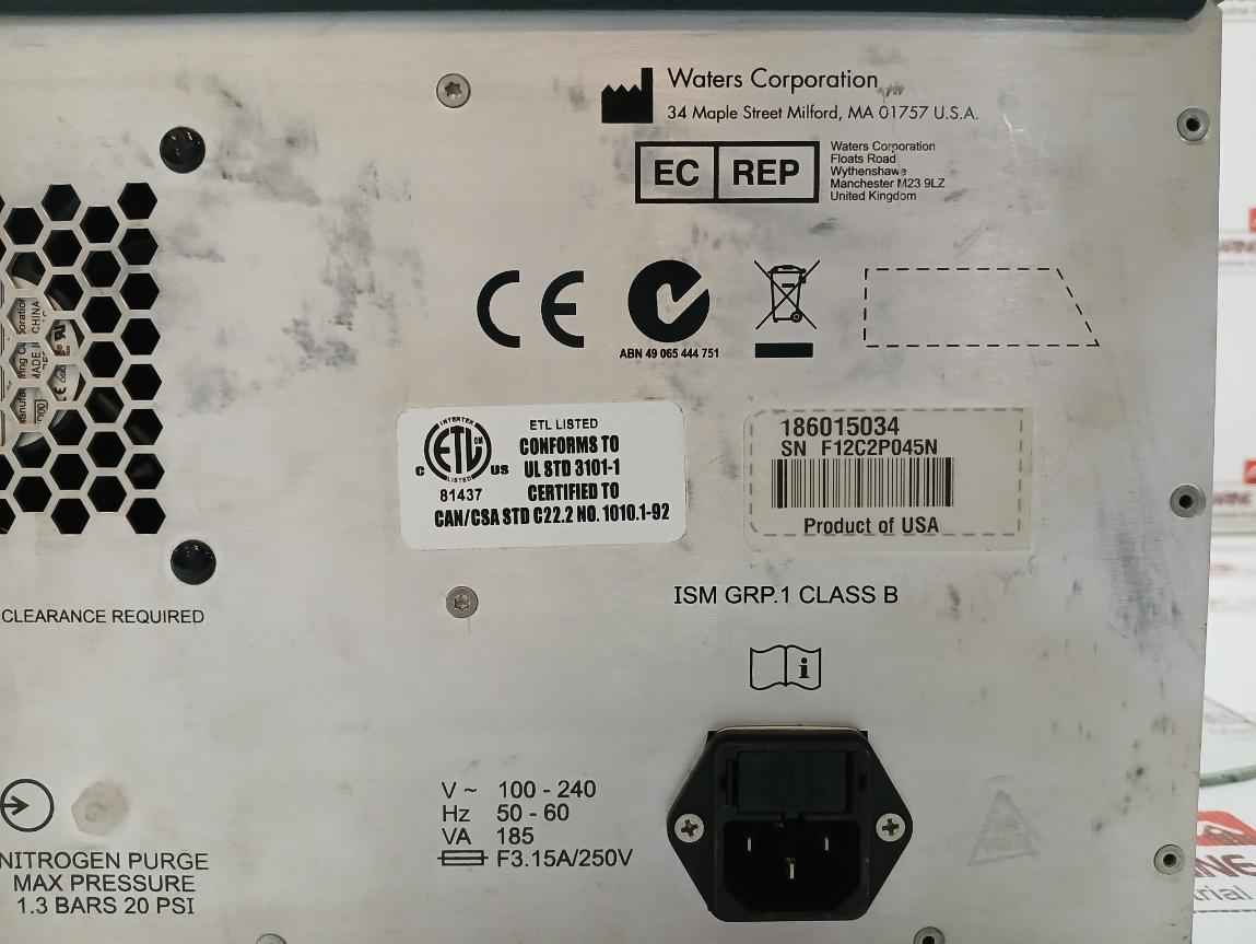 Waters Pda Detector Upc2 Acquity System 6000 Psi 410 Bar 186015034
