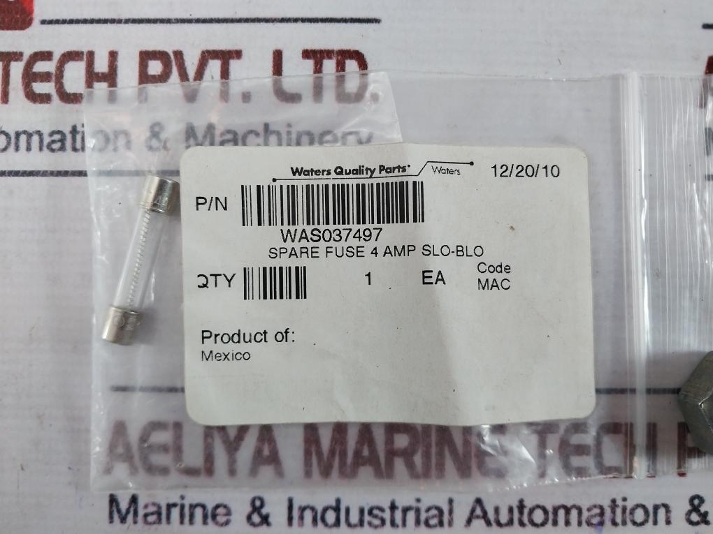 Lot of 3X WATERS LF.4A/250VP Time Delay Fuse