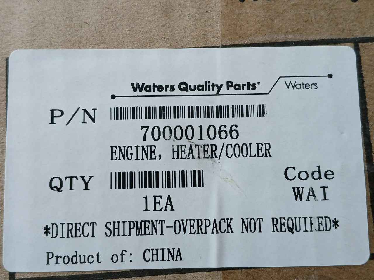Waters Wath-289001192-e 2690 Heater/cooler Engine 700001066
