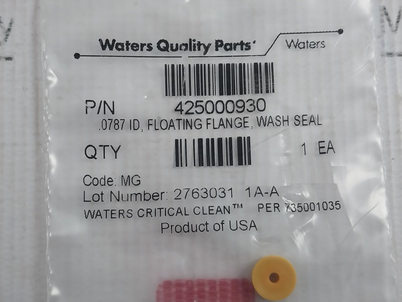 Waters 425000930 Seal Wash Floating Flange