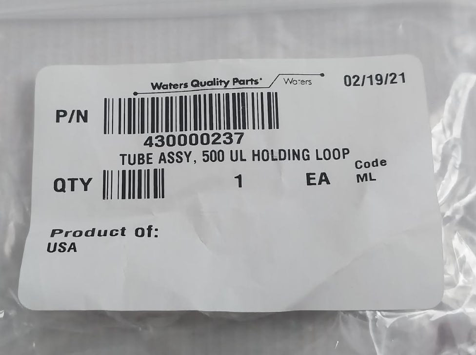 Waters 430000237 Tube Assembly Holding Loop 500 Ul