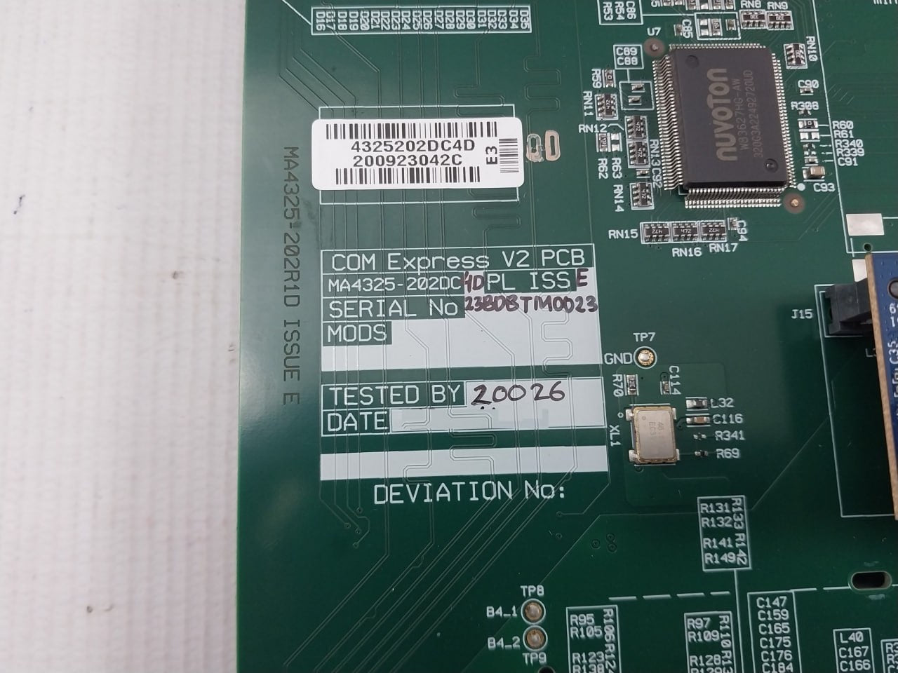 Waters Ma4325-202P1D Com Express Epc Baseboard Pcb