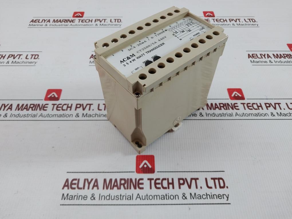 Watt Transducer Tdw-cybaca Input: 3 4W 440V Ct 2500/5A Ac&M