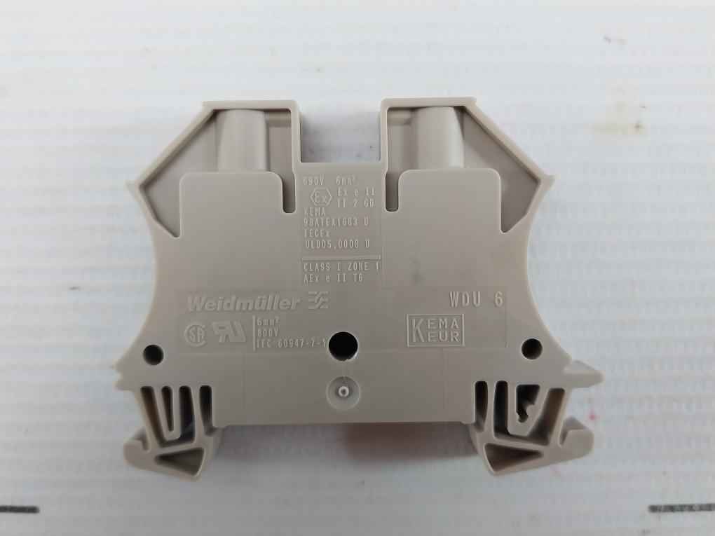 Wdu 6 Feed-through Terminal Block Weidmuller (1Box = 100Pcs)