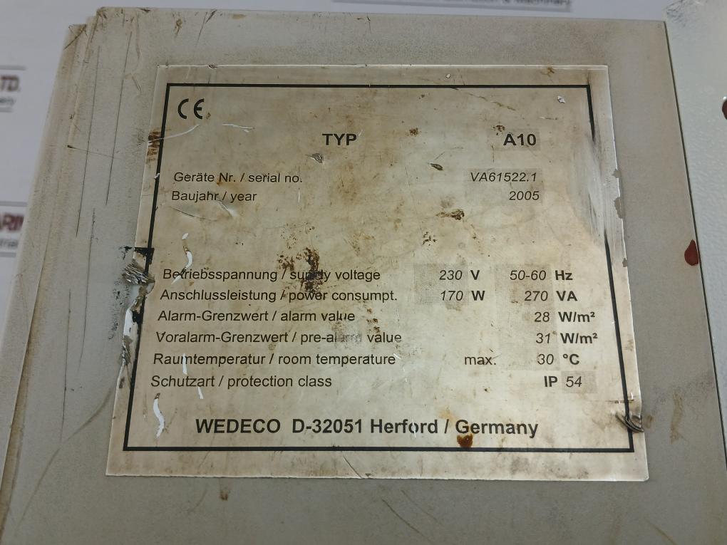 Wedeco 230V 50-60Hz Ultraviolet Water Sterilization System A10