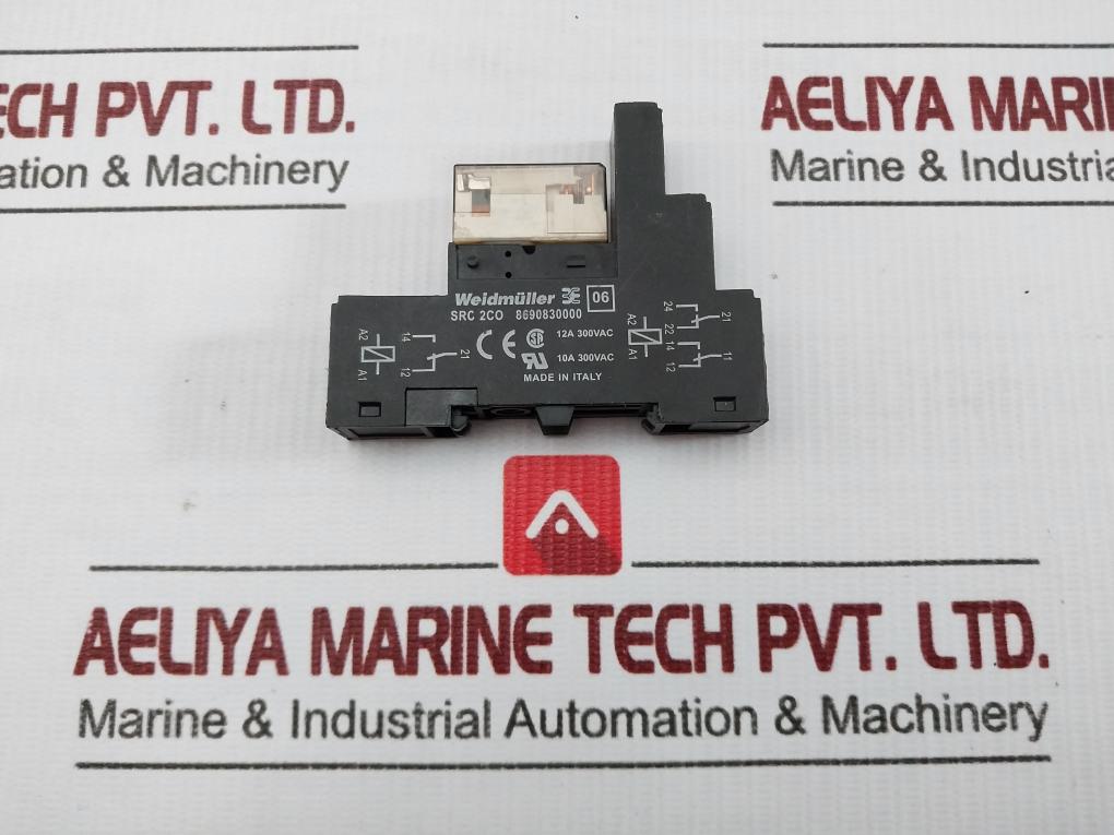 Weidmuller 16A/250V-/Ac1 Relay Socket Src 2Co