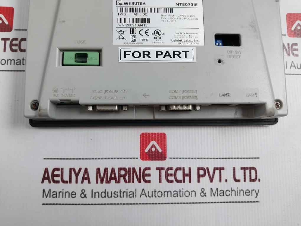 Weintek Mt8073Ie Human Machine Interface Panel 24Vdc (Not Working)