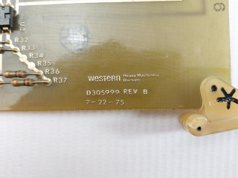 D305999 Printed Circuit Board Western Heavy Machinery Division