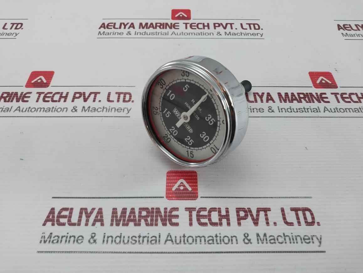Westward 0 To 35 R.P.M. Analog Dial Tachometer