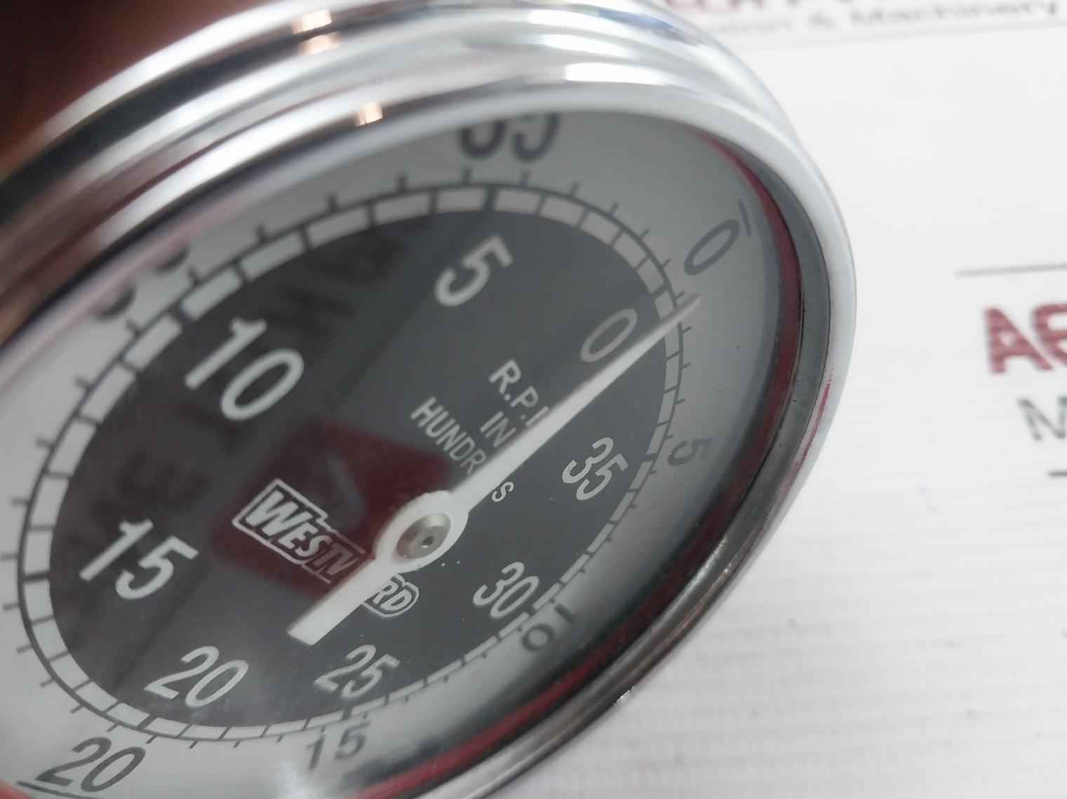 Westward 0 To 35 R.P.M. Analog Dial Tachometer
