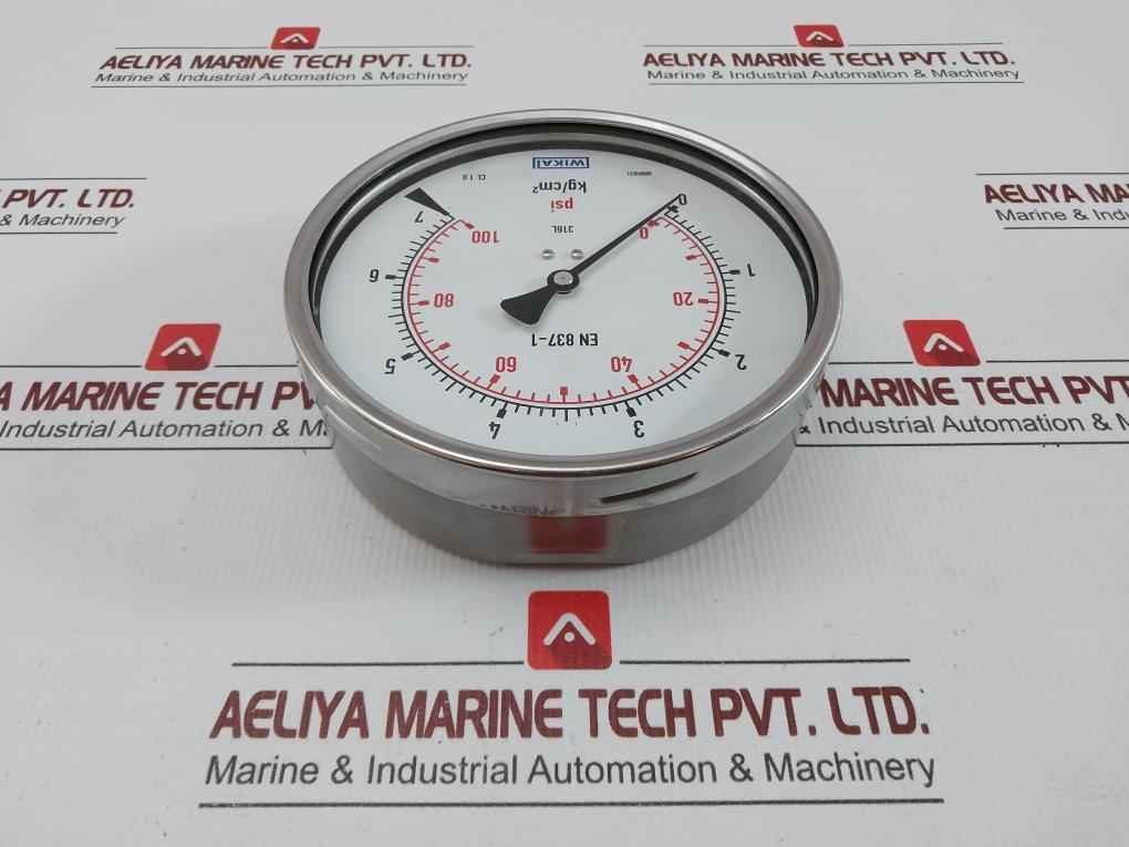 Wika 230.20.160, 0-100 Psi/0-7 Kg-cm2 Pressure Gauge