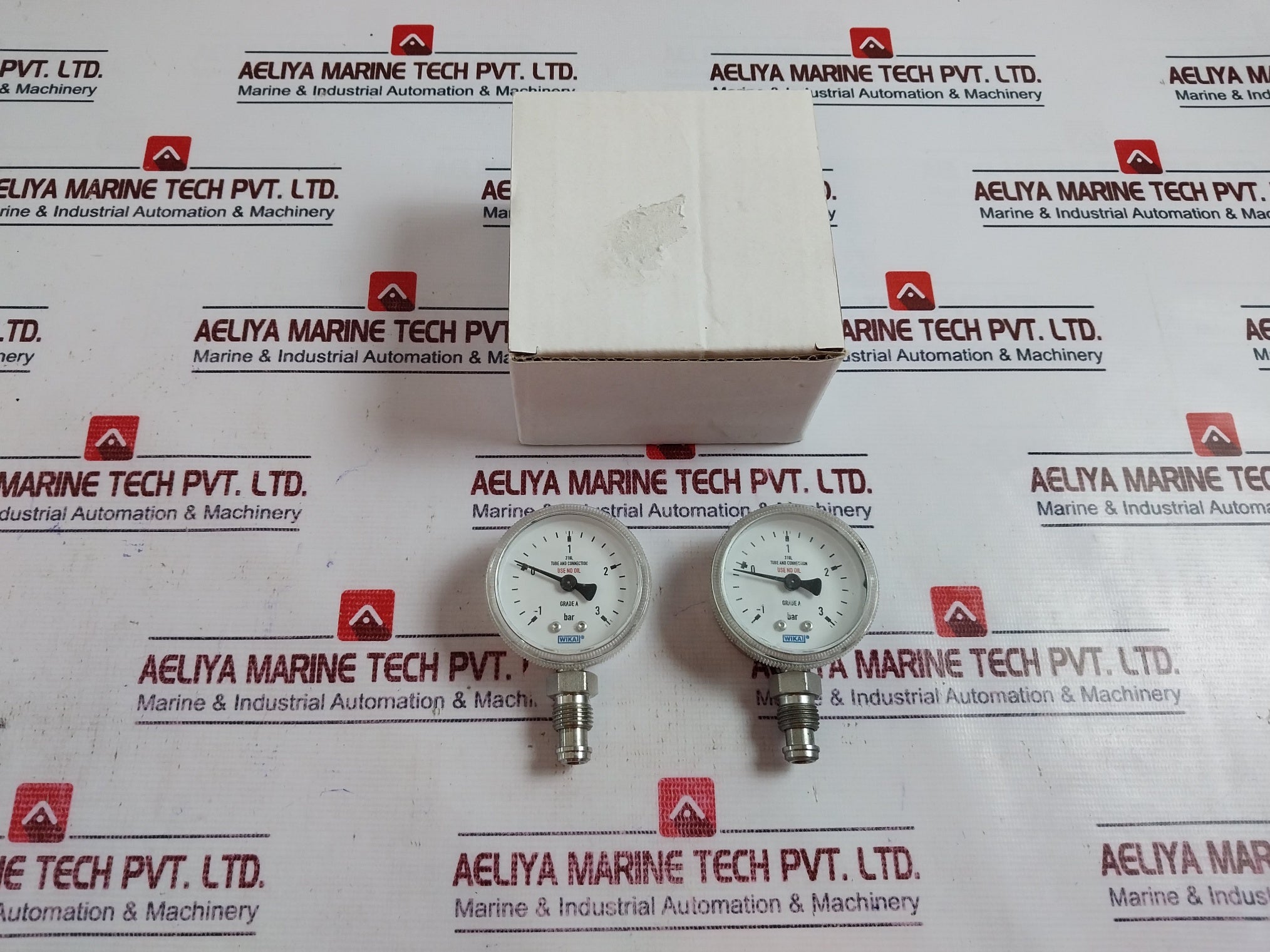 Wika 316l Pressure Gauge -1 To 3 Bar Grade A