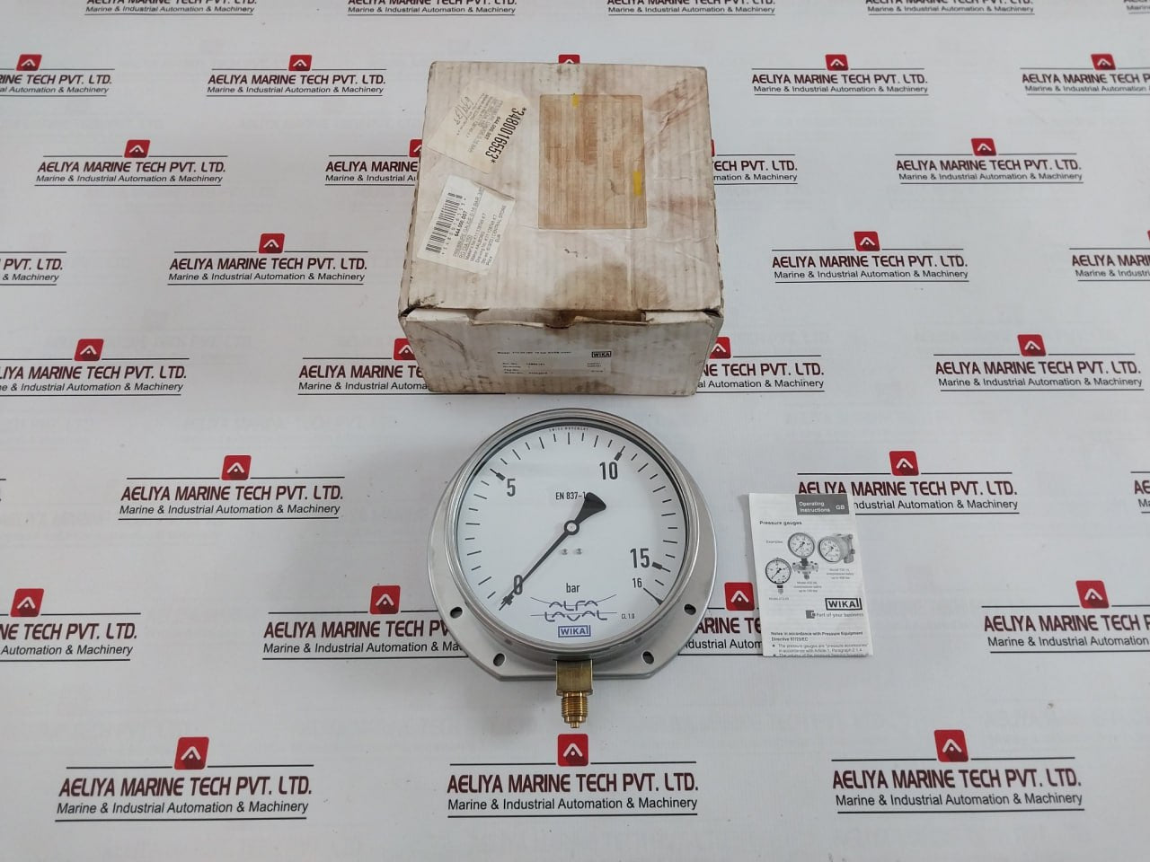 Wika En 837-1 Pressure Gauge 0-16 Bar 3/8 Inch Rg