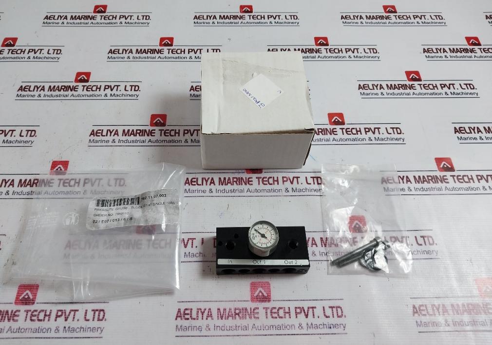 Wika Pressure Gauge 0-145 Psi/0-10 Bar, G1/4" Block