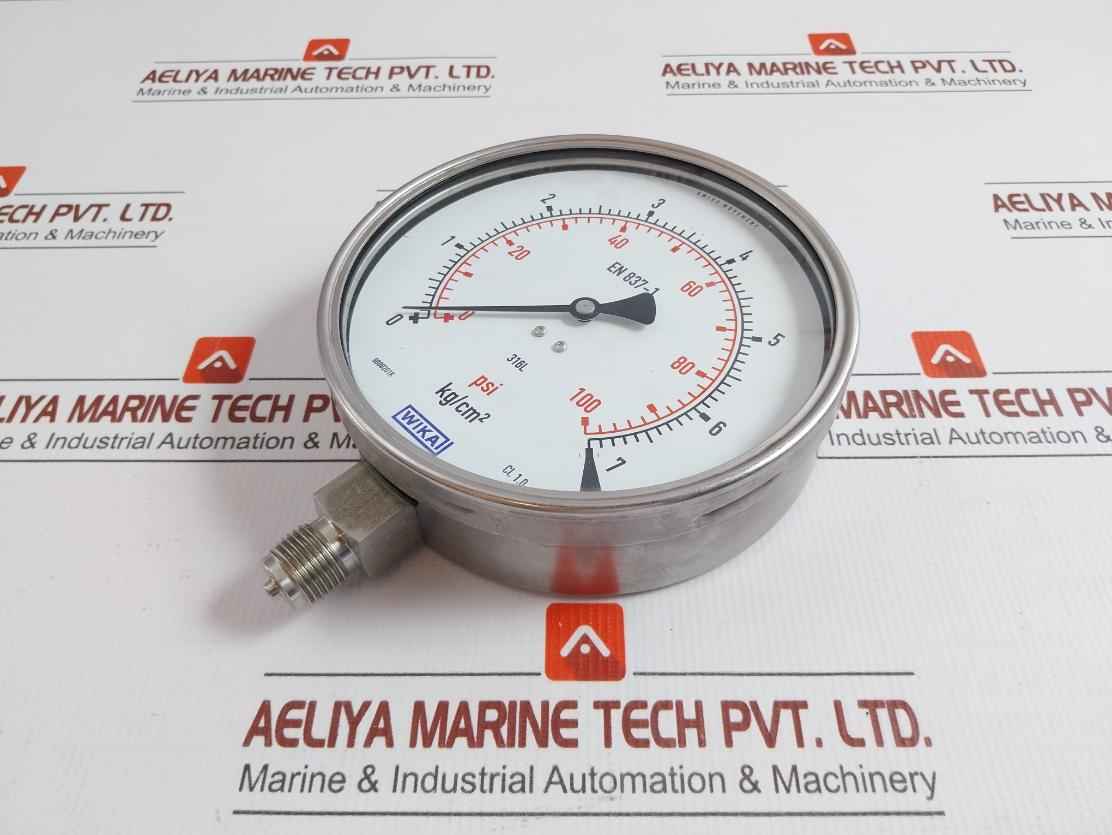 Wika Pressure Gauge 0 To 100 Psi-7 Kg/Cm2 230.20.160