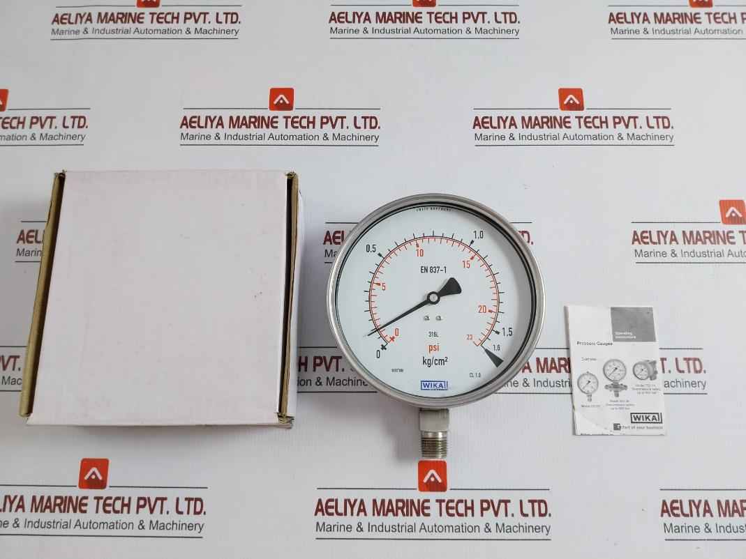 Wika Pressure Gauge 0 To 23 Psi-1.6 Kg/Cm2 232.50.160