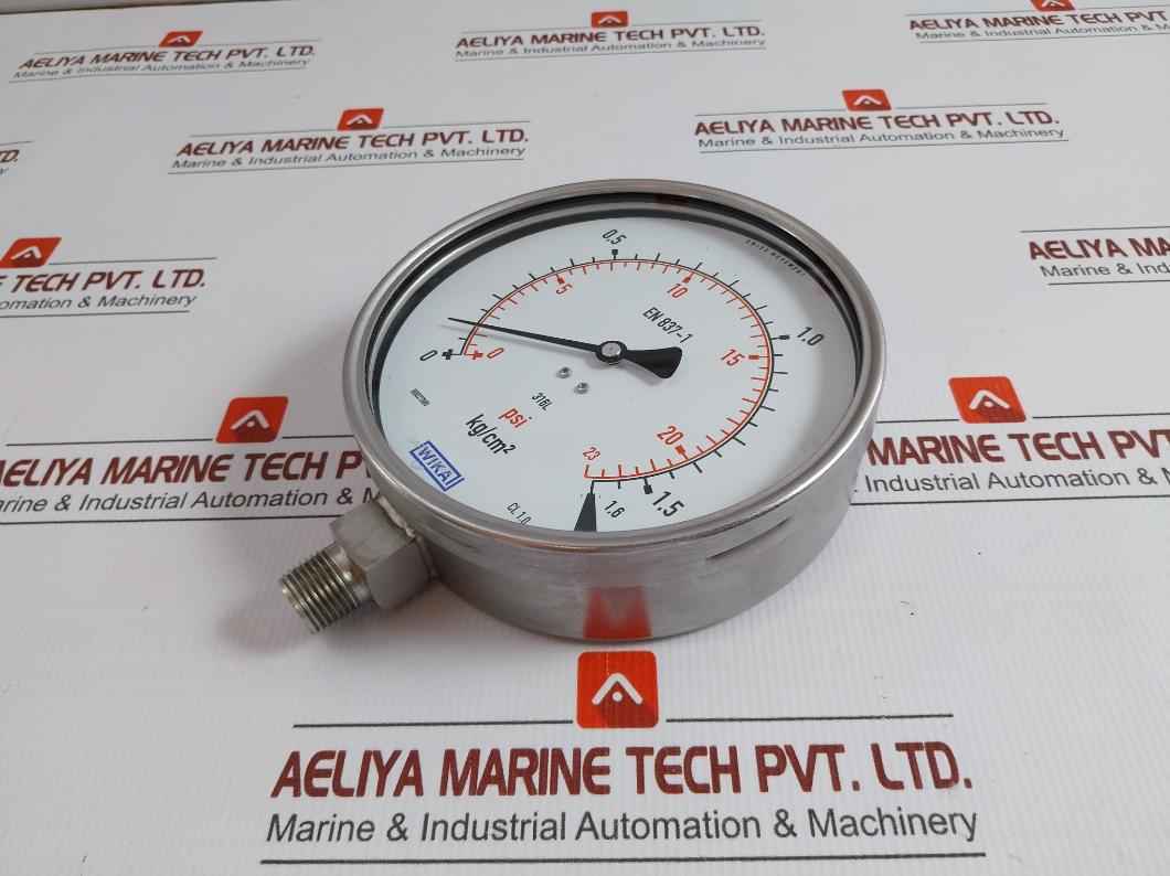 Wika Pressure Gauge 0 To 23 Psi-1.6 Kg/Cm2 232.50.160