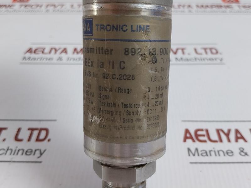 Wika Pressure Transmitter 0-1,6 Bar Abs 892.13.900-050