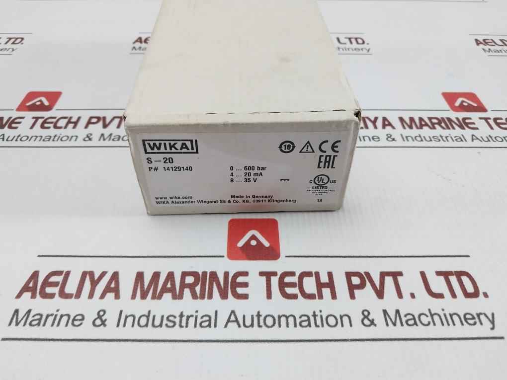 Wika Pressure Transmitter 4-20 Ma S-20