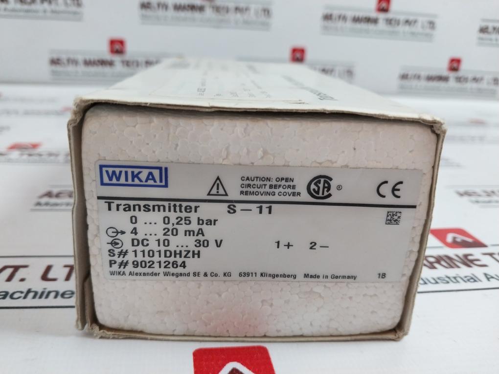Wika S-11 Pressure Transmitter Pump Station 4-20 Ma