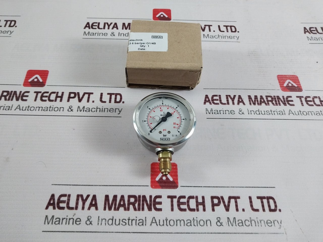 Wika En837-1 Pressure Gauge 212.53.063 0-85 Psi 0-6 Bar Cl. 1.6