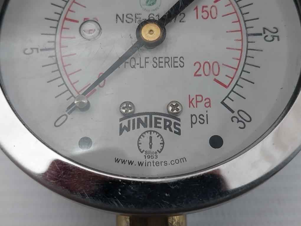 Winters Nsf-61-372 Dual Pressure Gauge 0-200 Kpa 0-30 Psi