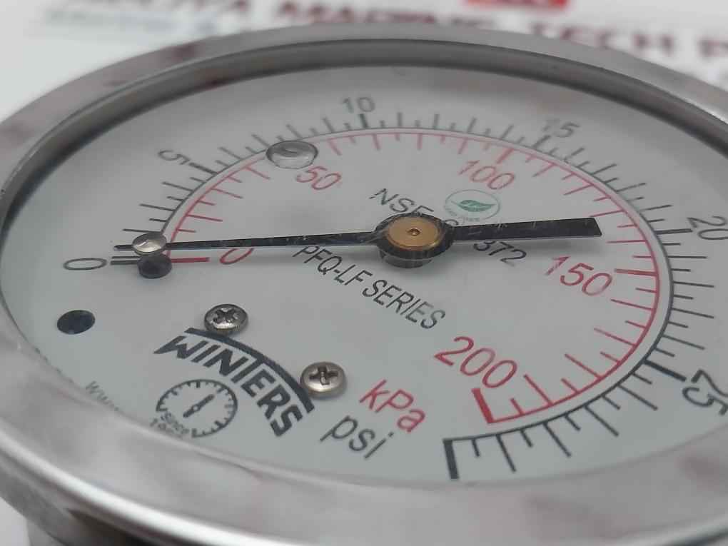 Winters Nsf-61-372 Dual Pressure Gauge 0-200 Kpa 0-30 Psi
