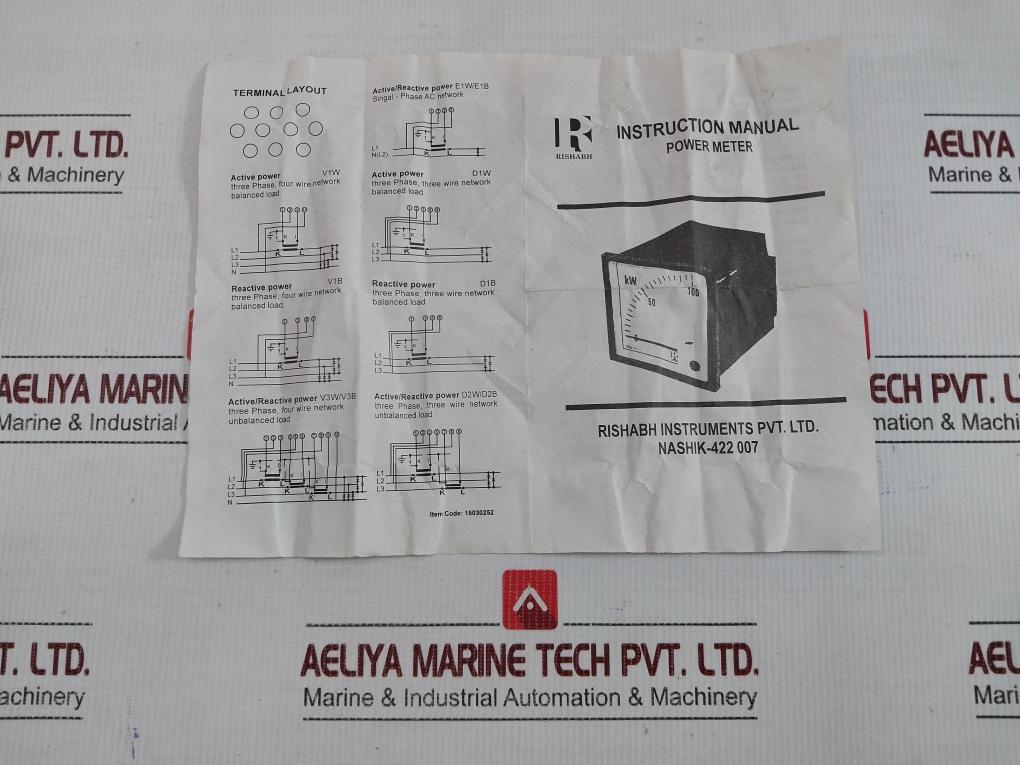 Wl96 Center-zero Analog Power Meter Rishabh Instruments