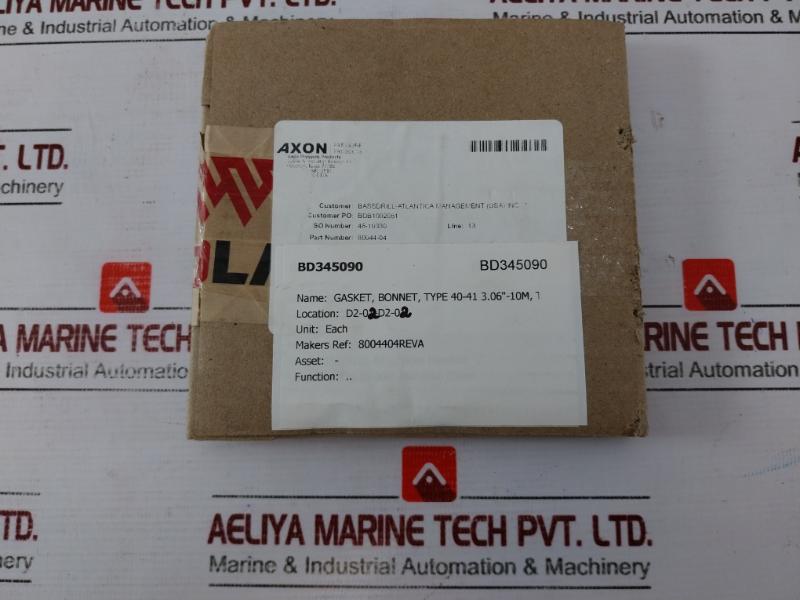 Wolar S316 Bonnet Gasket Ring, 8004404, S316, 10m-10