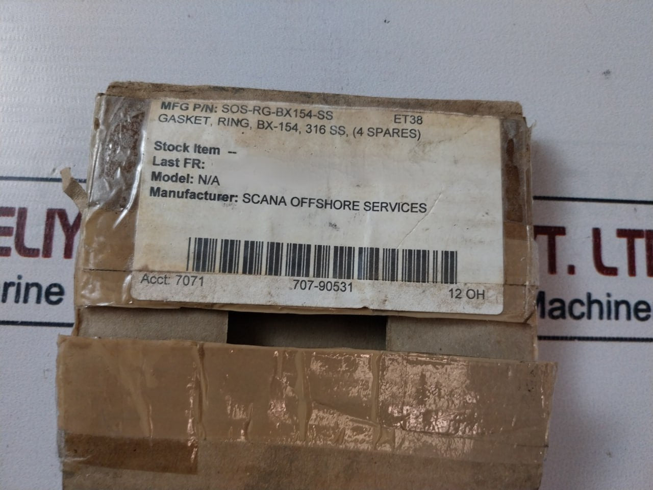Wolar Bx154 S316-4 Gasket Ring Sos-rg-bx154-ss 6A-0333