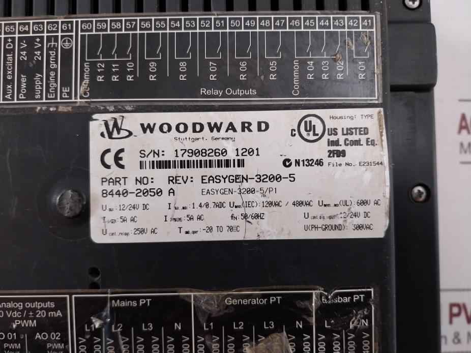 Woodward 8440-2050 Generator Control Unit Hmi Easygen 3000 (Not Working)