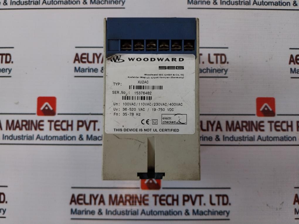 Woodward Seg Xu2-ac Voltage Relay 19-750 Vdc