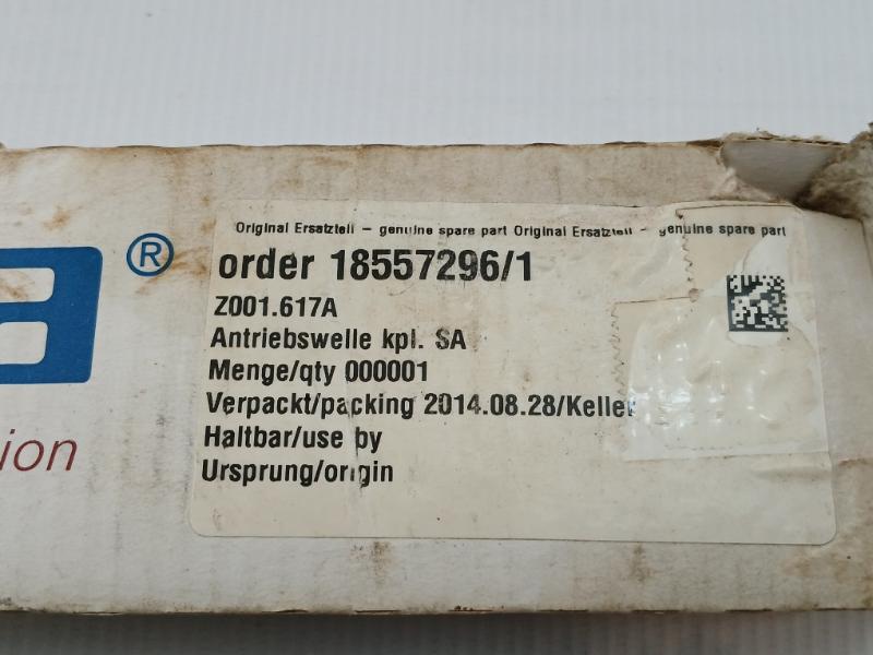 Worm Drive Shaft Assembly Z001.617A Auma