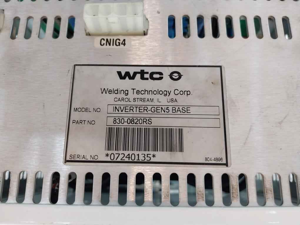 Wtc Inverter-gen5 Base Welding Equipment 304-0600V1R Max 480Vac 54 Kva